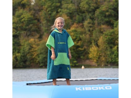 KIBOKO KIDS poncho zelená 01