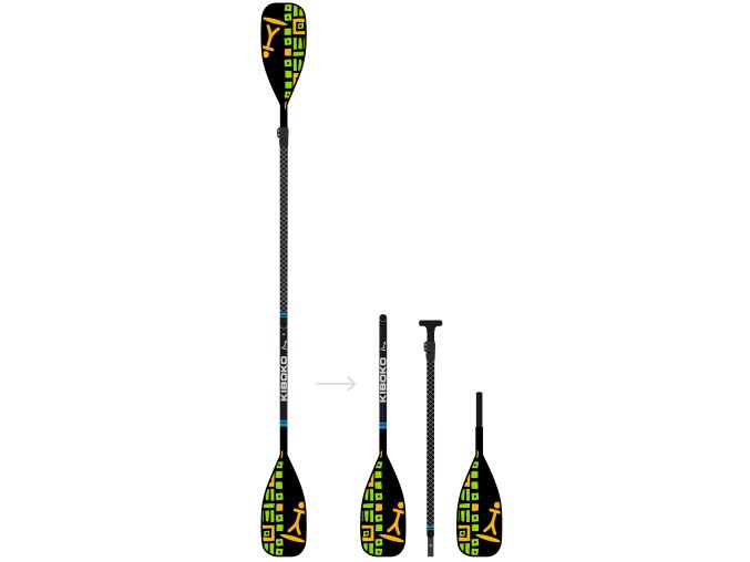 SUP kajakové pádlo pádlo na paddleboard se dvěma listy
