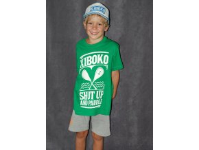 Dětské zelené triko Shut Up And Paddle
