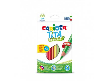 tita triangular maxi colored pencils 12 pcs