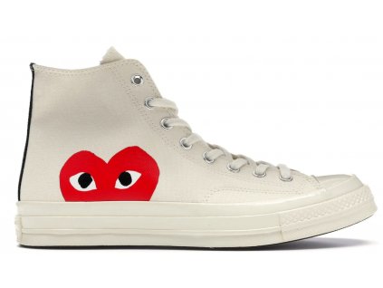 Converse Chuck Taylor All-Star 70 Hi Comme des Garcons PLAY White (Velikost 42)