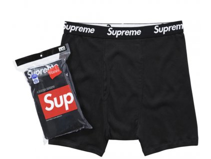 Supreme Hanes Boxer Briefs Black (4 Pack) (Oblečení XXL)