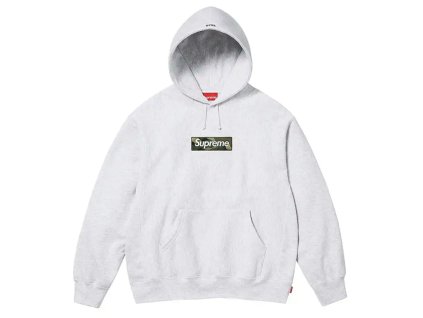Supreme Box Logo Hooded Sweatshirt (FW23) Ash Grey (Oblečení XL)