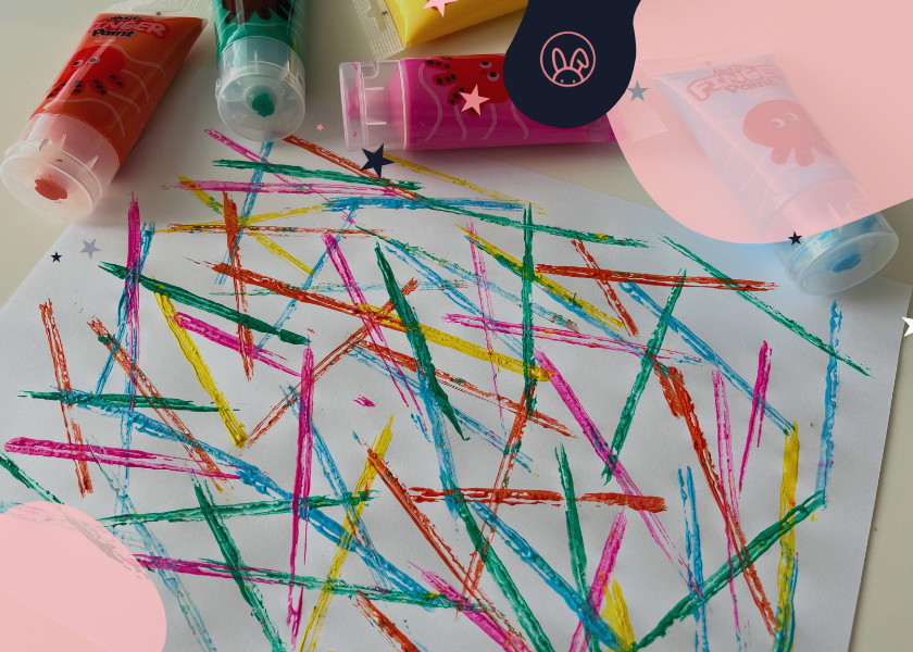 Kreatívna aktivita s kartónom: Farebné čiary