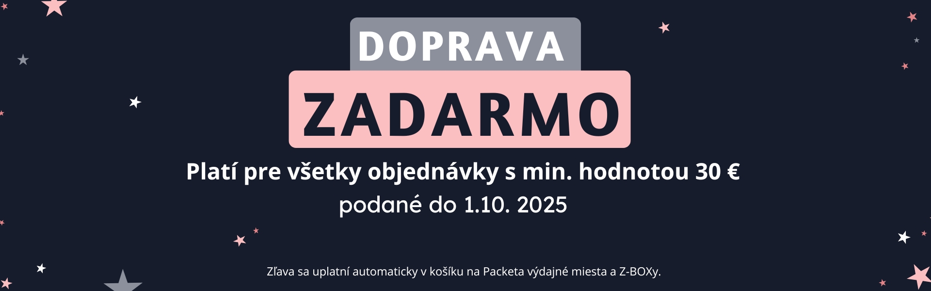 Doprava zadarmo na Kideko.sk