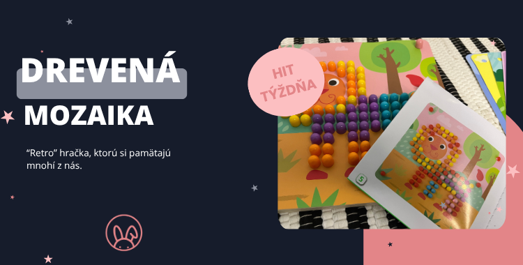 Drevená "retro" mozaika pre malé deti