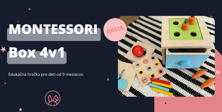 Montessori box 4v1 pre deti od 9 mesiacov