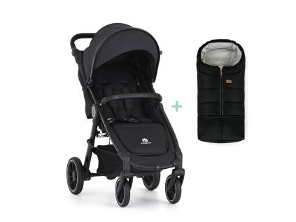PETITE&MARS Kočík športový Street2 RWS Black Perfect Black + PETITE&MARS fusak Jibot ZADARMO