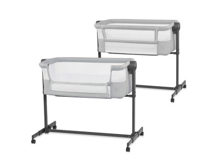 KINDERKRAFT Postieľka detská polohovateľná Nestee Up2 Full Light Grey
