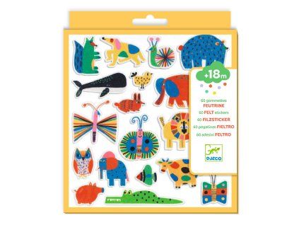 dj00950 plstene samolepky zvieratka 60 ks