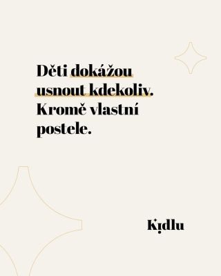 Každý rodič to zná. 😄 V autě, v kočárku, na gauči, na vás... Ale jakmile přijde večer a řeknete „jdeme do postýlky“, začne...