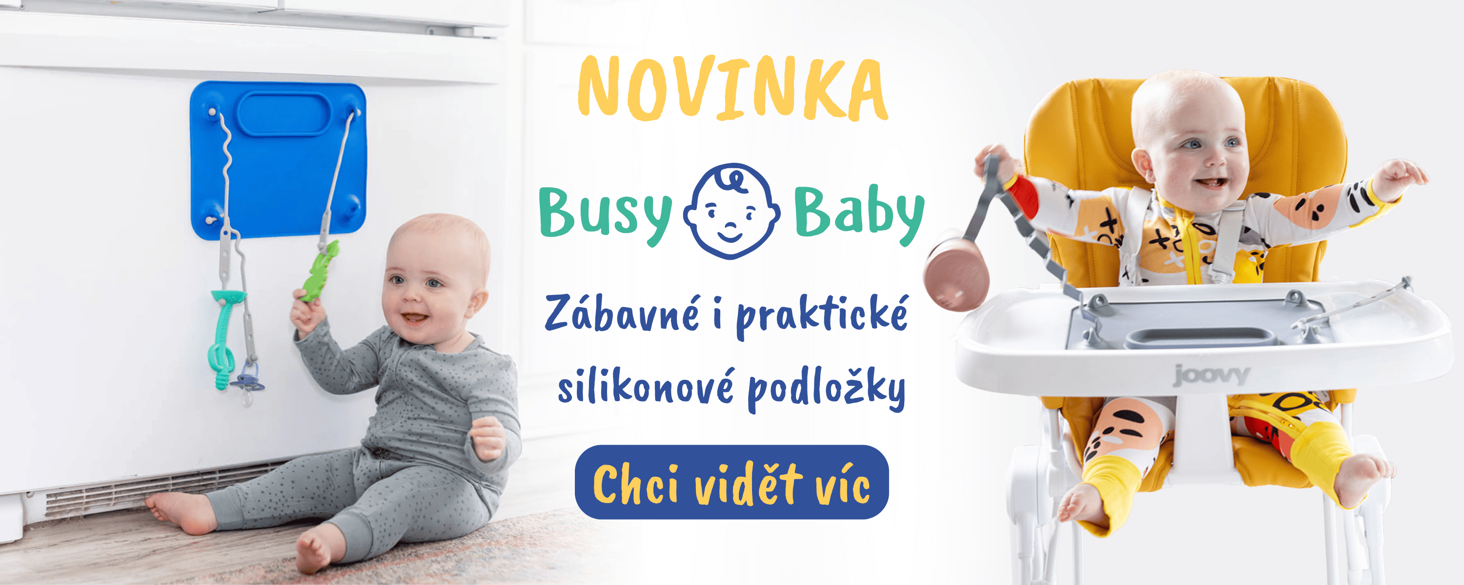 Novinka značka Busy Baby silikonové podložky zabrání padání na zem