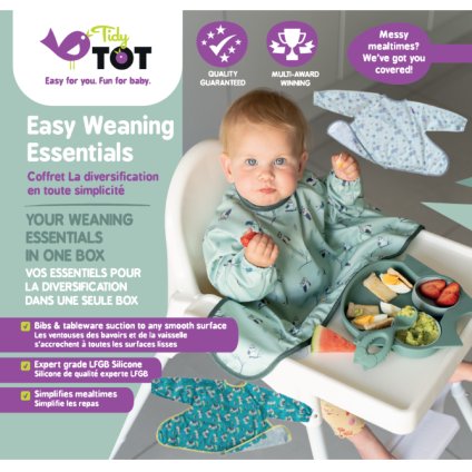 Sada pro první příkrmy Tidy Tot Cover & Catch - Sova