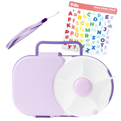 GoBe Lunchbox 2v1 Grape Purple + popruh a samolepky zdarma