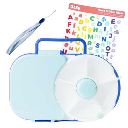GoBe Lunchbox 2v1 Blueberry Blue + popruh a samolepky zdarma