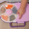 GoBe Lunchbox 2v1 fialový - set s popruhem a samolepkami