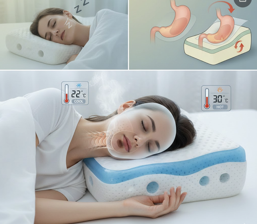 Chrápanie, reflux, potenie? Ako ortopedické vankúše ovplyvňujú dýchanie a teplotu počas spánku