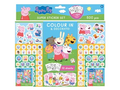 Samolepkový set 500 ks Prasátko Peppa