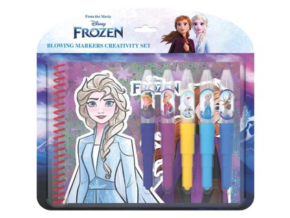 Set s foukacími fixy a notesem Ledové království