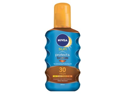 Nivea Sun Protect & bronze OF 30 olej na opalování podporující zhnědnutí, 200 ml