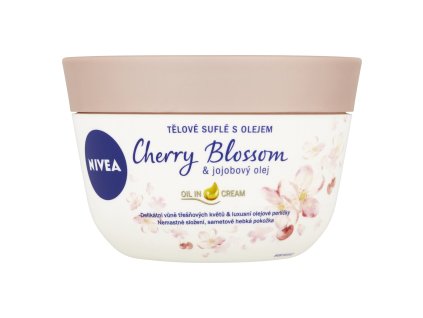 Nivea Cherry Blossom & jojobový olej tělové suflé s olejem, 200 ml