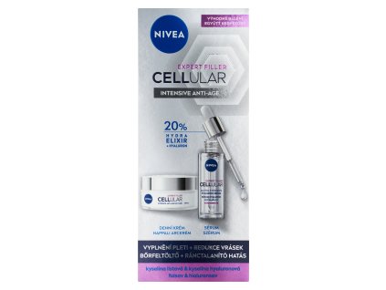 Nivea Cellular Expert Filler Vyplňující hyaluronové sérum a denní krém 30 ml + 50 ml