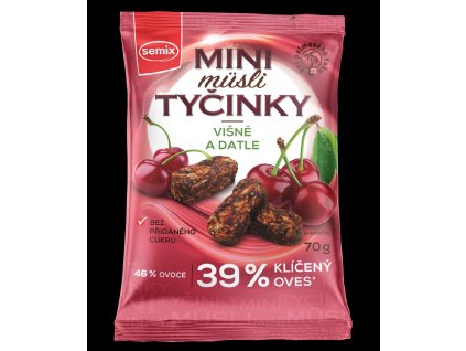 Mini müsli tyčinky višně a datle bez lepku 70 g
