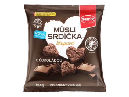Müsli srdíčka s čokoládou 50 g