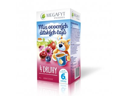 Megafyt MIX 4 druhů ovocných dětských čajů 20x2g