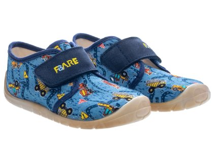 FARE FIRST KIDDY dětské papuče na suchý zip modré 5011405