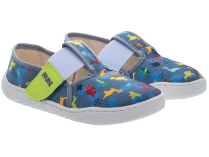 FARE MID-WIDE dětské papuče na suchý zip šedé 7001461