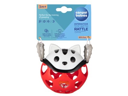 canpol babies interaktivni hracka micek s chrastitkem cervena kocicka (1)