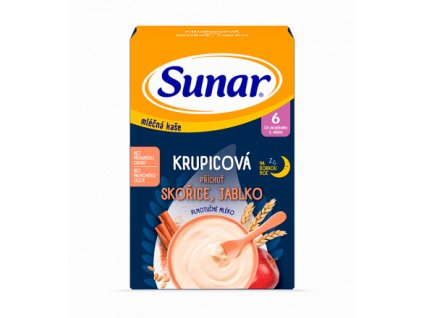 750x830 Sunar mléčná kaše krupice skořice jablko 210g 398x440