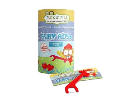 JACK N' JILL Fairy Floss Zubní nit s rukojetí pro děti 30 ks