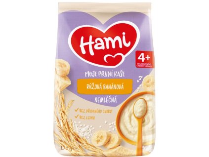 Hami Nemléčná kaše rýžová banánová 4m+ 170 g
