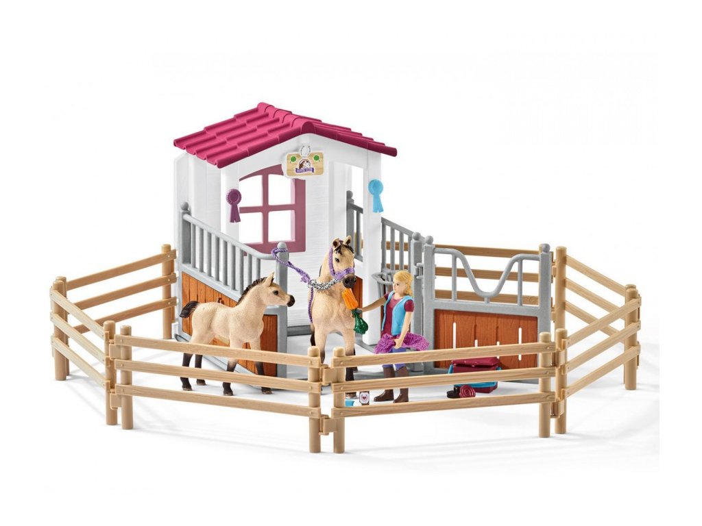 Schleich 42369 Stáj s koňmi Arabskými a ošetřovatelkou - Kidscompany.cz