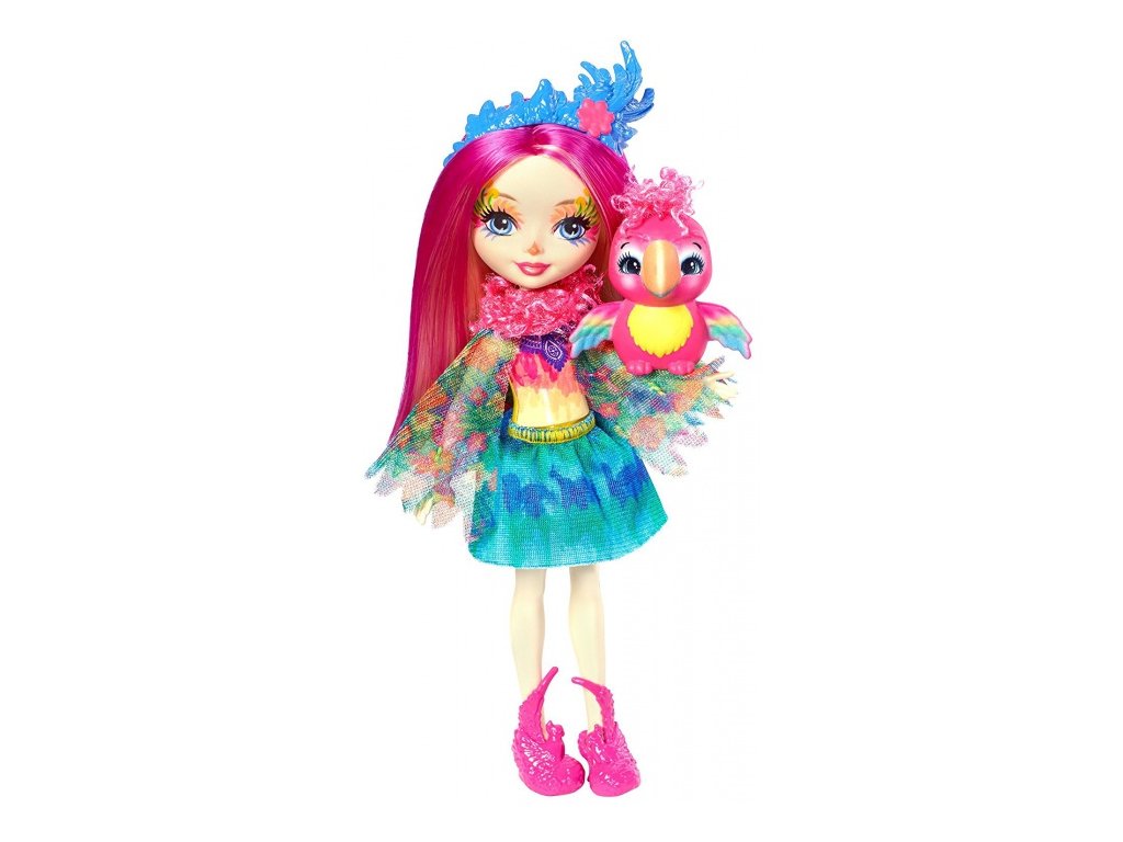 Mattel Enchantimals FJJ21 panenka a zvířátko Peeki Parrot a Shenny