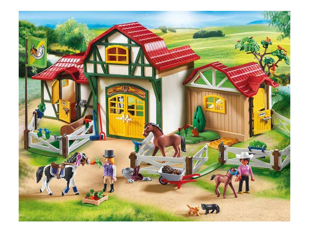 Playmobil 6926 Velká koňská stáj s výběhem - Kidscompany.cz