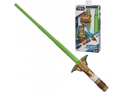 hasbro svetelny mec lightsaber star wars forge yoda teleskopicky zeleny F1163