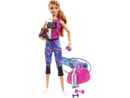 mattel barbie wellness fitness panenka zrzka gjg57