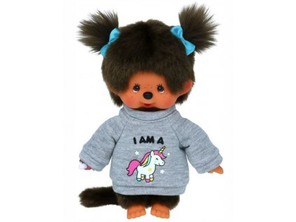 sekiguchi moncicak monchhichi obleceni v mikine s jednorozcem 243846