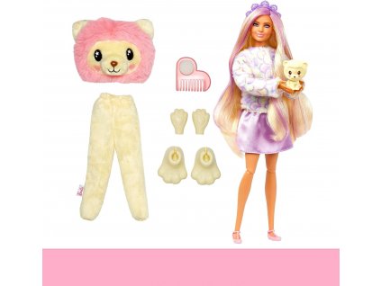 Mattel HKR06 Barbie Cutie Reveal Pastelová edice Lev