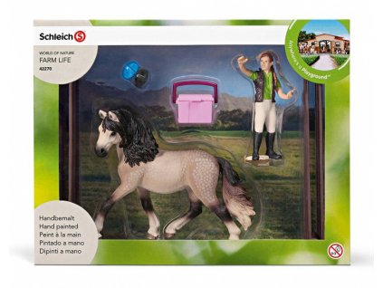 Schleich 42270 Pečující sada Andalusský kůn