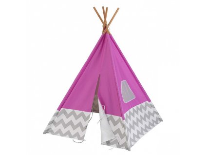 KidKraft 227 Teepee tipi dětský stan šedá - růžová