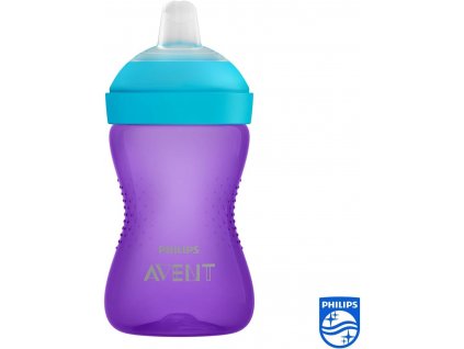 philips avent hrnecek grippy s jemnou hubickou 300 ml fialova scf802 02 2