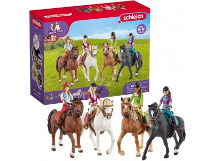 Schleich 72221 Jezdkyně na koni Hannah, Lisa, Sofia a Sarah