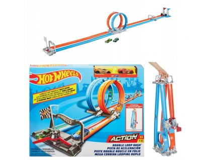 HOT WHEELS TOR SAMOCHODOWY 4 METRY PETLA 2 AUTKA zestaw GFH85