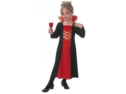 Rubies dětský kostým šaty vampírka, vel. M (5-6let)