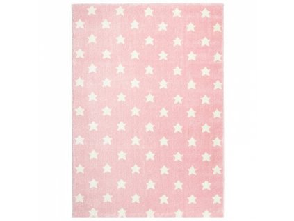 Livone Dětský koberec STAR DREAMS růžová/bílá 100x160cm