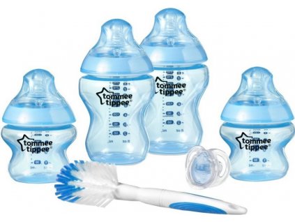 Tommee Tippee sada kojeneckých lahviček C2N s kartáčem modrá 423567